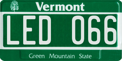 VT license plate LED066