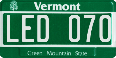 VT license plate LED070