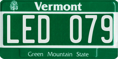 VT license plate LED079