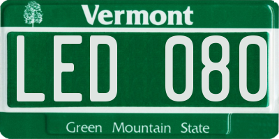 VT license plate LED080