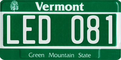 VT license plate LED081