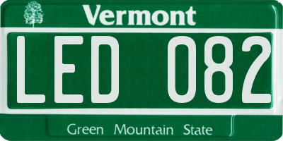 VT license plate LED082