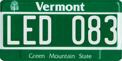 VT license plate LED083