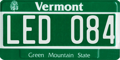 VT license plate LED084