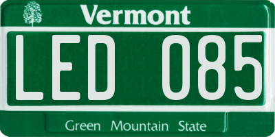 VT license plate LED085