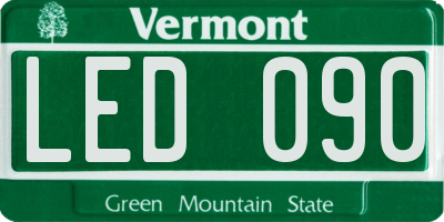 VT license plate LED090