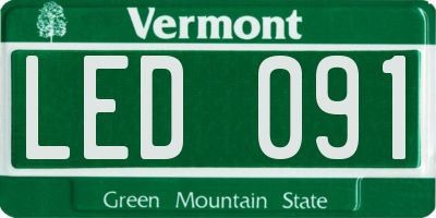 VT license plate LED091