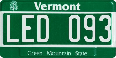 VT license plate LED093