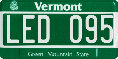 VT license plate LED095