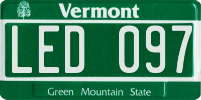 VT license plate LED097