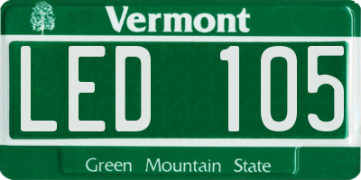 VT license plate LED105