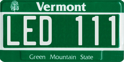 VT license plate LED111