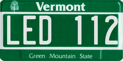 VT license plate LED112