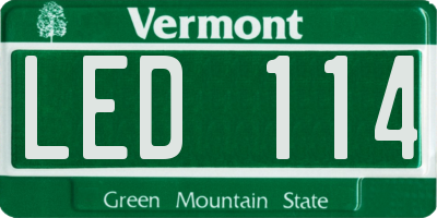 VT license plate LED114