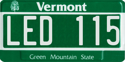 VT license plate LED115