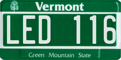 VT license plate LED116