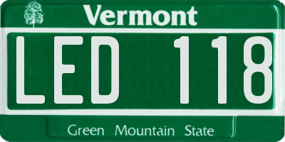 VT license plate LED118