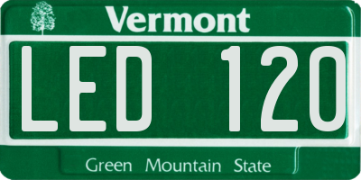 VT license plate LED120
