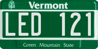 VT license plate LED121