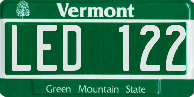 VT license plate LED122