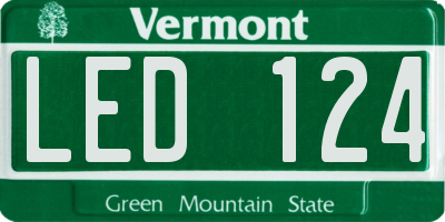 VT license plate LED124