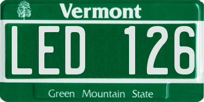 VT license plate LED126
