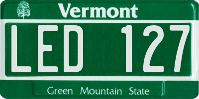 VT license plate LED127