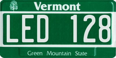 VT license plate LED128