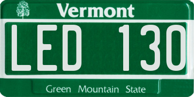 VT license plate LED130