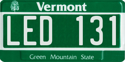 VT license plate LED131