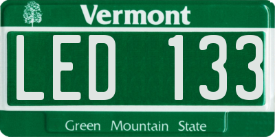 VT license plate LED133