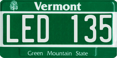 VT license plate LED135