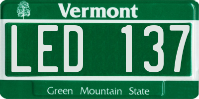 VT license plate LED137