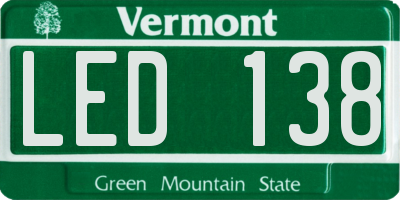 VT license plate LED138
