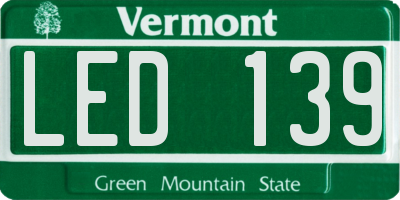 VT license plate LED139