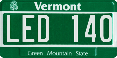VT license plate LED140
