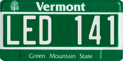 VT license plate LED141