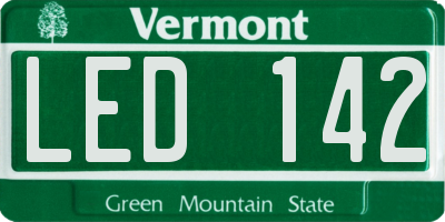 VT license plate LED142