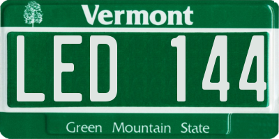 VT license plate LED144