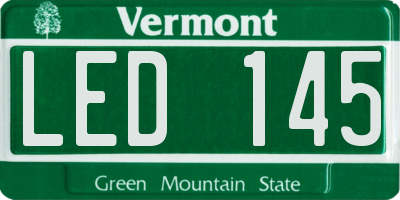 VT license plate LED145