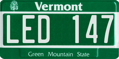 VT license plate LED147