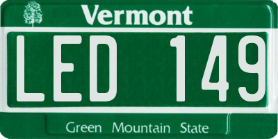 VT license plate LED149