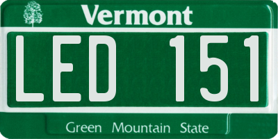VT license plate LED151