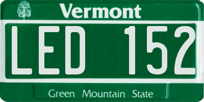 VT license plate LED152