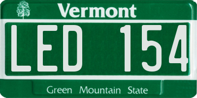 VT license plate LED154