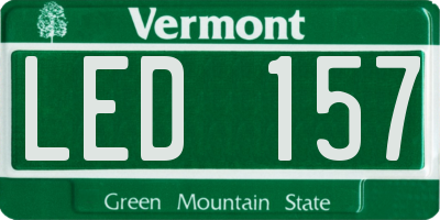 VT license plate LED157