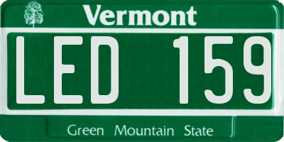 VT license plate LED159