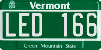 VT license plate LED166