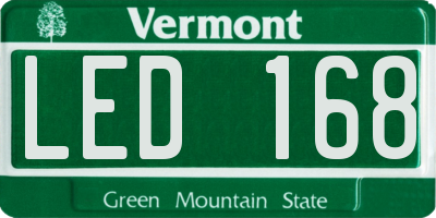 VT license plate LED168