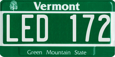 VT license plate LED172